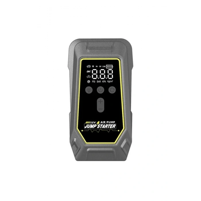 Tank Model Şarjlı 12.000 Mah Taşınabilir Çanta Araç Akü Takviye Cihazı Işıklı Hava Kompresörü