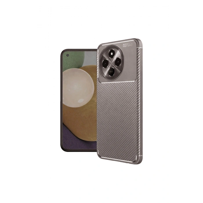 Tecno Spark 30 Pro Kılıf Auto Focus Karbon Kapak - Gri
