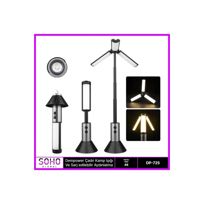 Kamp Işığı Şarj Edilebilir