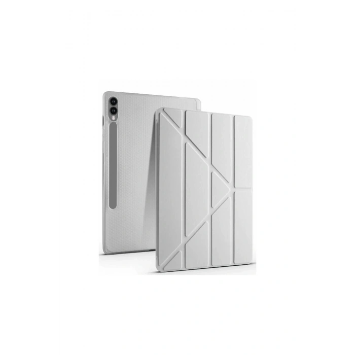 Samsung Galaxy X510 Tab S9 Fe 11 Kılıf Kalemlikli Mars Tablet Kılıfı - Gri
