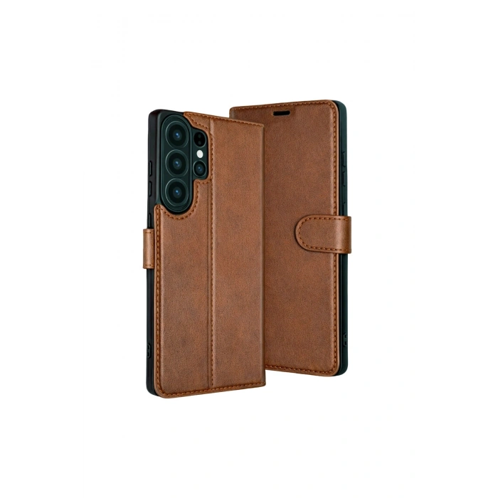 Samsung Galaxy S26 Ultra Trend S Plus Kapaklı Kılıf - Taba