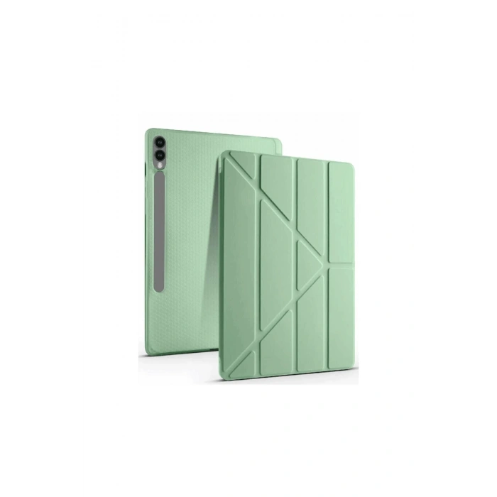 Samsung Galaxy X510 Tab S9 Fe 11 Kılıf Kalemlikli Mars Tablet Kılıfı - Açık Yeşil
