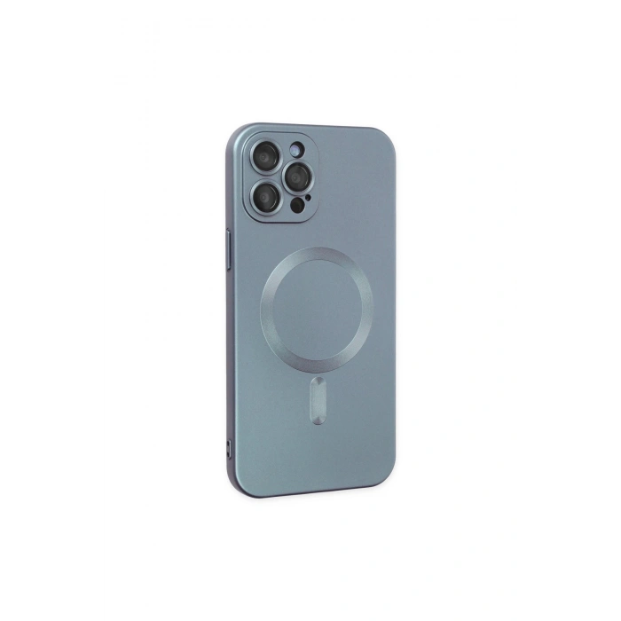 İphone 12 Pro Max Kılıf Moshi Lens Magneticsafe Silikon - Sierra Blue
