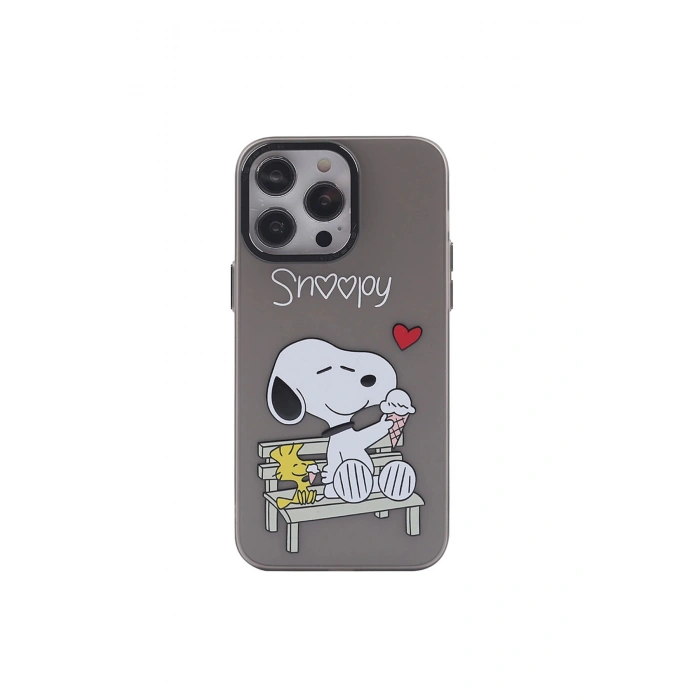 İphone 14 Pro Max Kılıf Prada Desenli Kapak - Prada Siyah - 2