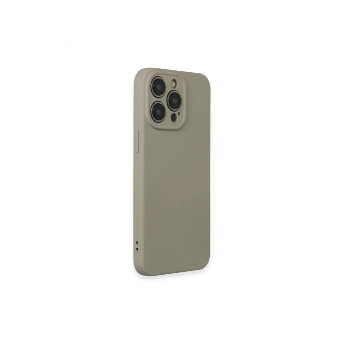 İphone 15 Pro Max Kılıf Nano İçi Kadife Silikon - Beyaz Titanyum