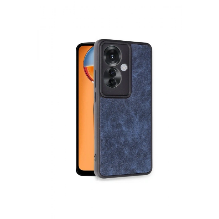 Oppo Reno 11f Kılıf Aras Deri Kapak - Lacivert