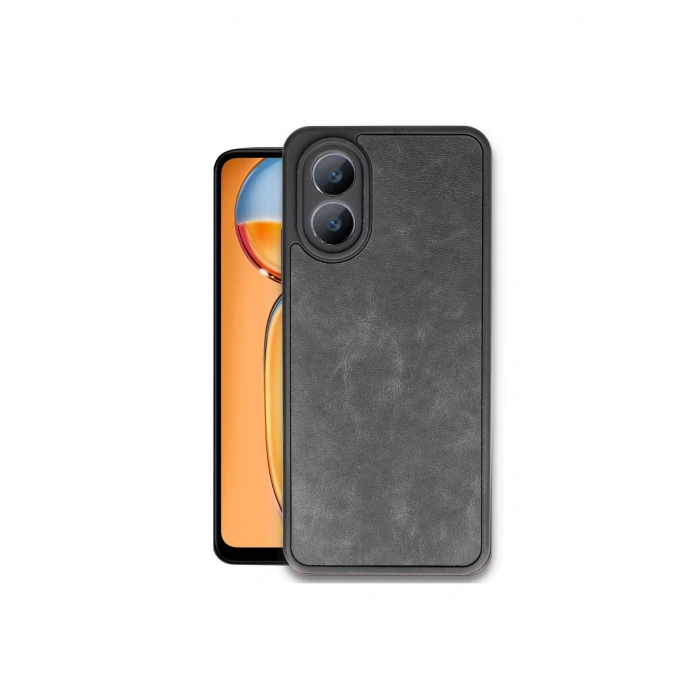 Oppo A38 Kılıf Aras Deri Kapak - Siyah