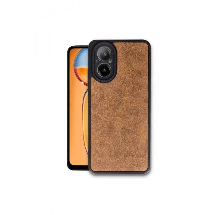 Realme 12 Lite Kılıf Aras Deri Kapak - Taba