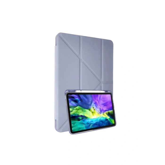 Samsung Galaxy P610 Tab S6 Lite 10.4 Kılıf Kalemlikli Mars Tablet Kılıfı - Lila