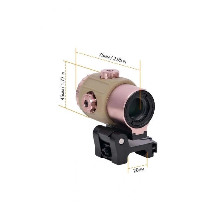 558g43 Xps2 Hedef İşaretleyici Red Dot Holografik Nişangâh, 5x Büyütmeli Set Çöl Rengi