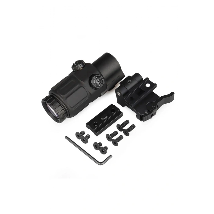 Magnifier 5x Yakınlaştırmalı Dürbün 22mm Ray Uyumlu, Katlanır Yaylı Ayaklı