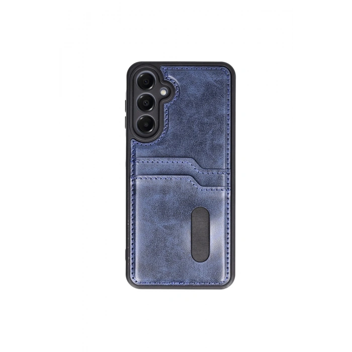 Samsung Galaxy A55 5g Kılıf Sara Kartvizitli Deri Kılıf - Lacivert