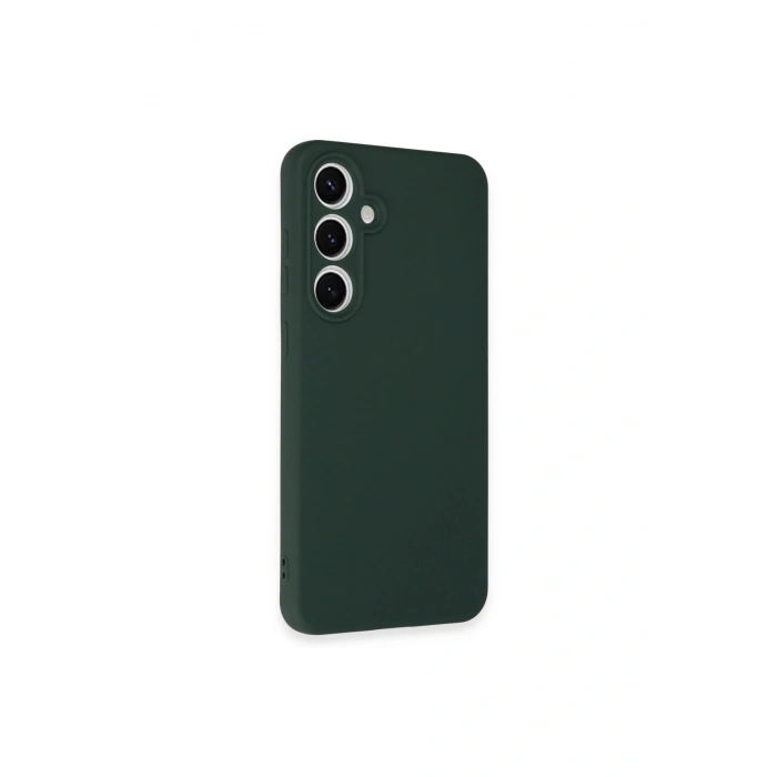 Samsung Galaxy S24 Fe Kılıf Nano İçi Kadife Silikon - Koyu Yeşil