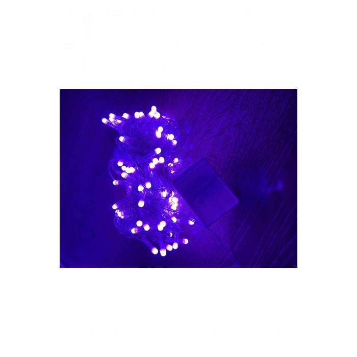 10m 100 Led Damla Uçlu Pembe Işık Şeffaf Kablo Mz-17-9