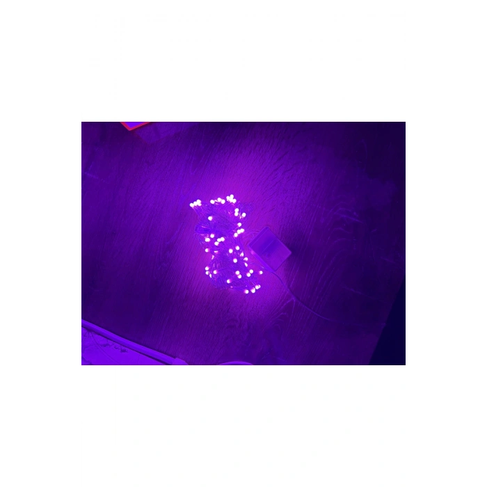 10m 100 Led Damla Uçlu Pembe Işık Şeffaf Kablo Mz-17-9