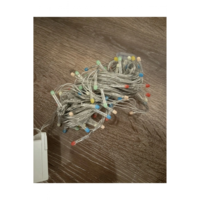 10m 100 Led Damla Uçlu Rgb Işık Şeffaf Kablo Mz-17-10