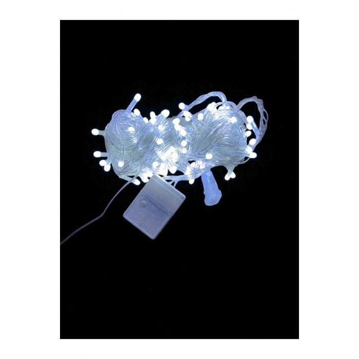 10m 100 Led Damla Uçlu Beyaz Işık Şeffaf Kablo Mz-17-1