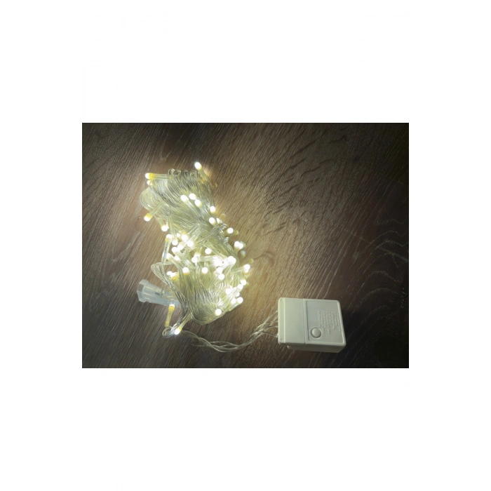 10m 100 Led Damla Uçlu Gün Işığı Şeffaf Kablo Mz-17-4