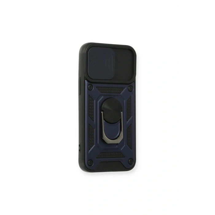 İphone 11 Kılıf Pars Lens Yüzüklü Silikon - Lacivert