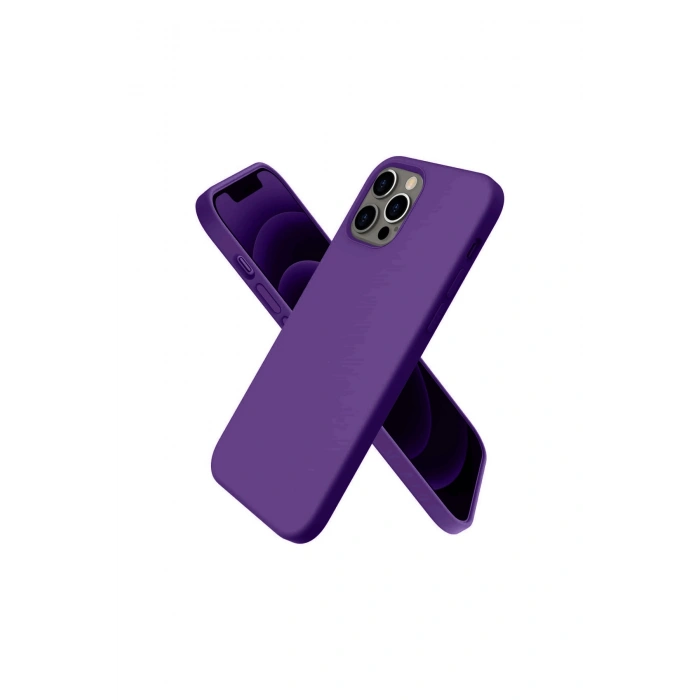 İphone 12 Pro Kılıf First Silikon - Mürdüm