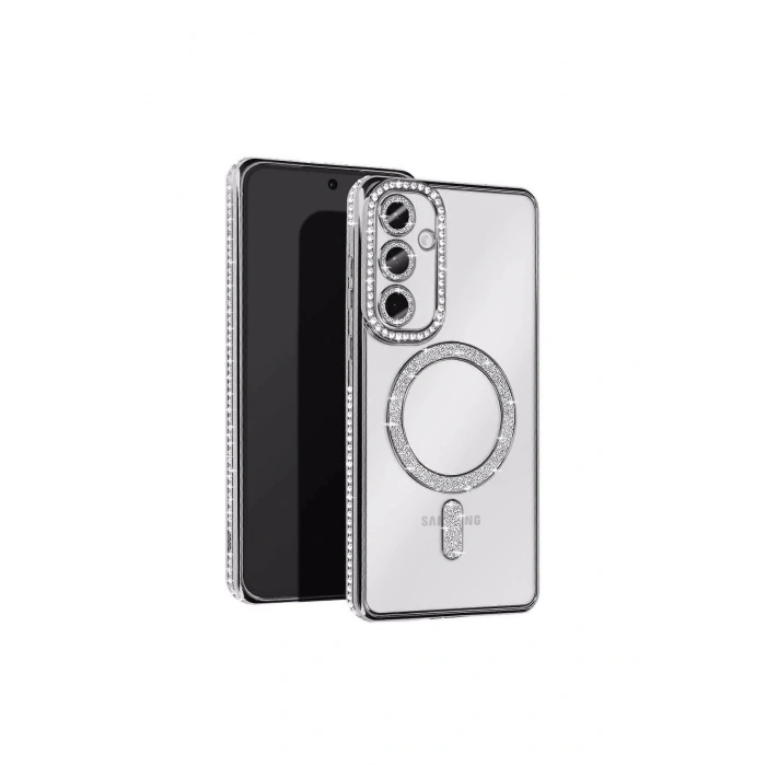 Samsung Galaxy A16 5g Joke Simli Magneticsafe Kılıf - Gümüş