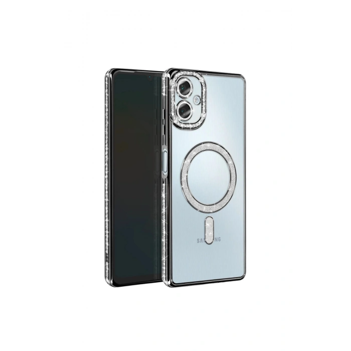 Samsung Galaxy A06 Joke Simli Magneticsafe Kılıf - Siyah