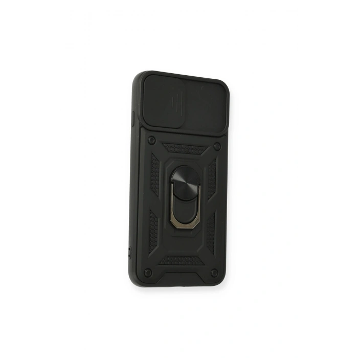 İphone 7 Plus Kılıf Pars Lens Yüzüklü Silikon - Siyah