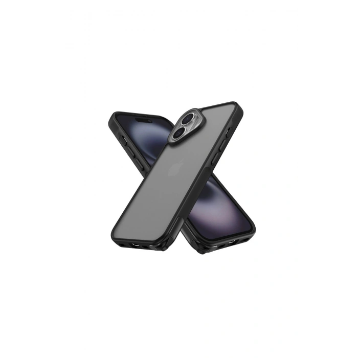İphone 16 Kılıf Elegant Kapak - Siyah