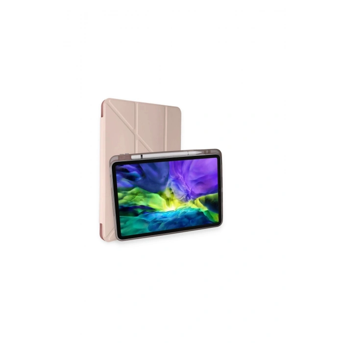 İpad Pro 11 (2021) Kılıf Kalemlikli Hugo Tablet Kılıfı - Rose Gold