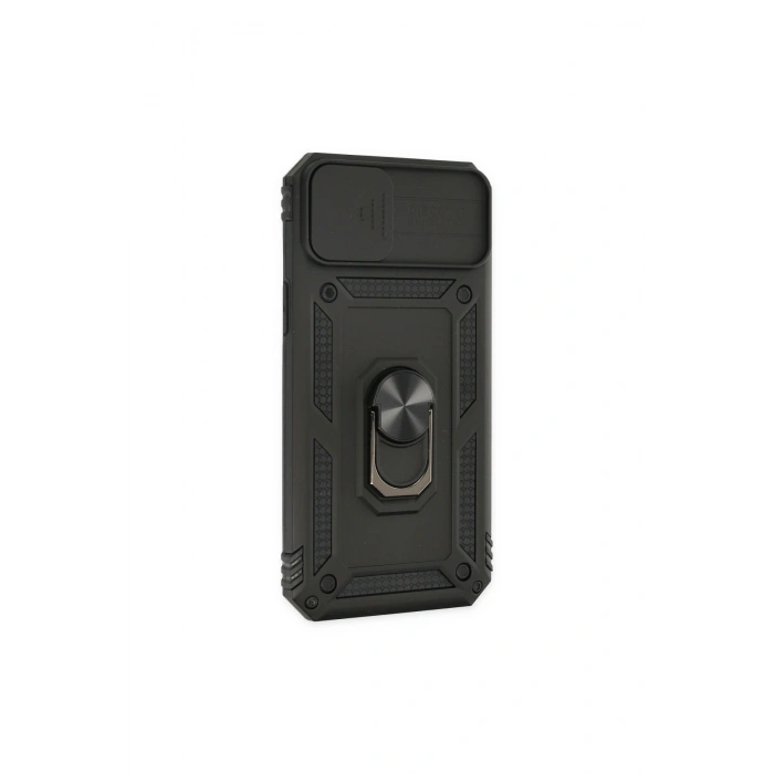 İphone 14 Plus Kılıf Pars Lens Yüzüklü Silikon - Siyah