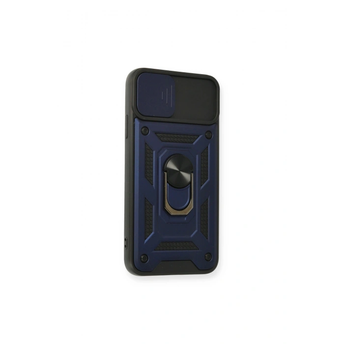 İphone 11 Pro Kılıf Pars Lens Yüzüklü Silikon - Lacivert