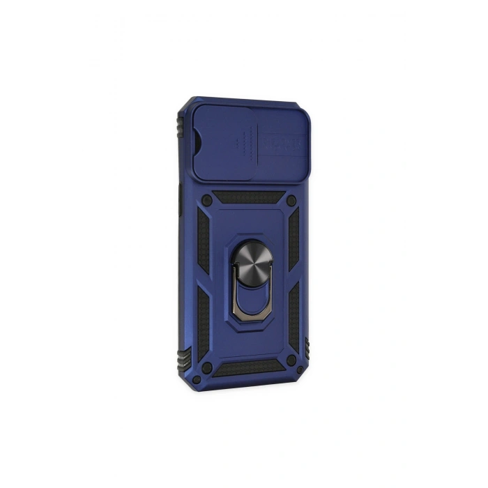 İphone 14 Pro Kılıf Pars Lens Yüzüklü Silikon - Lacivert