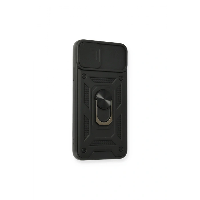 İphone 11 Pro Kılıf Pars Lens Yüzüklü Silikon - Siyah