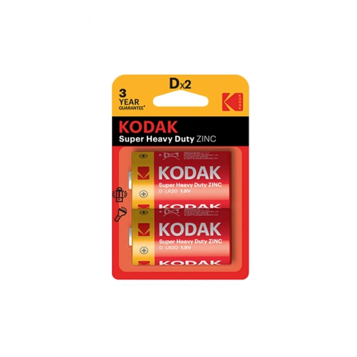 Kodak 2 Adet Çinko Karbon Blister Büyük Pil