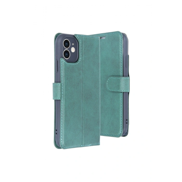 İphone 11 Kılıf Trend S Plus Kapaklı Kılıf - Yeşil
