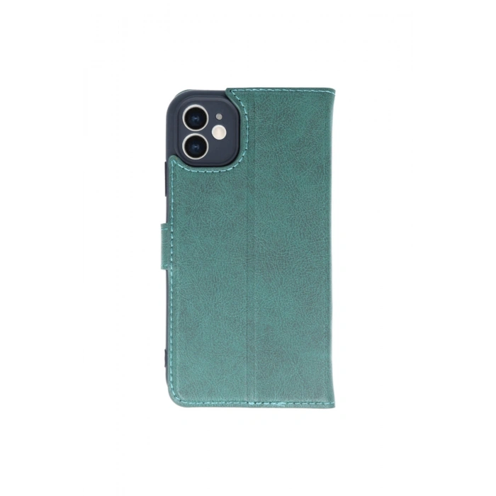 İphone 11 Kılıf Trend S Plus Kapaklı Kılıf - Yeşil