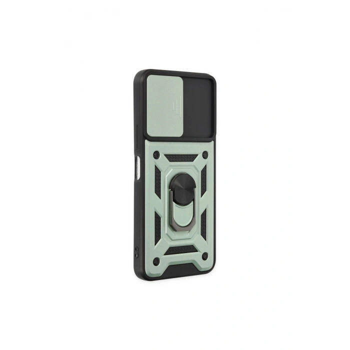 Vivo Y16 Kılıf Pars Lens Yüzüklü Silikon - Yeşil