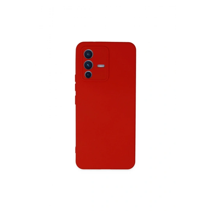 Vivo V23 5g Kılıf Nano İçi Kadife Silikon - Kırmızı