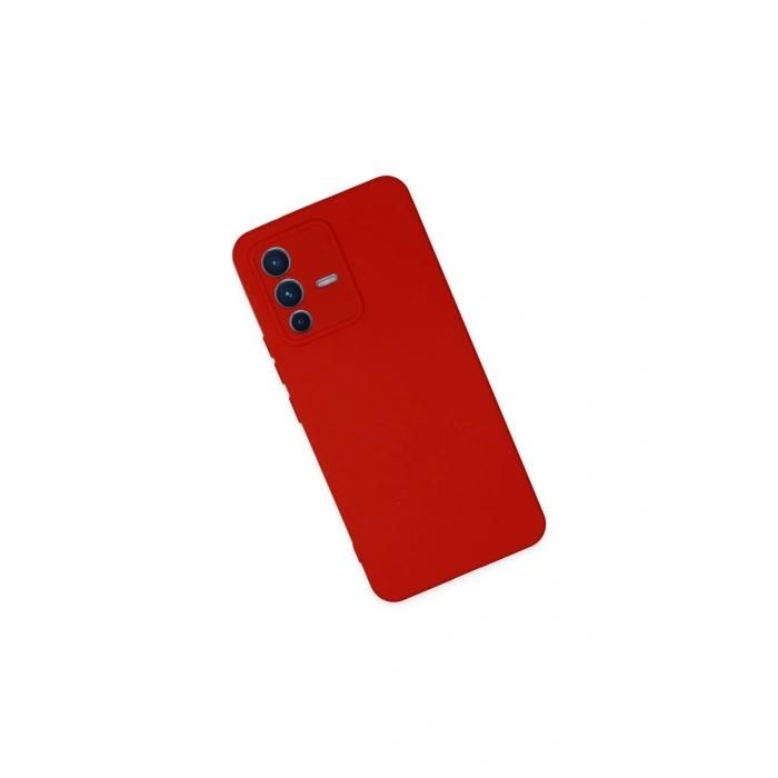 Vivo V23 5g Kılıf Nano İçi Kadife Silikon - Kırmızı