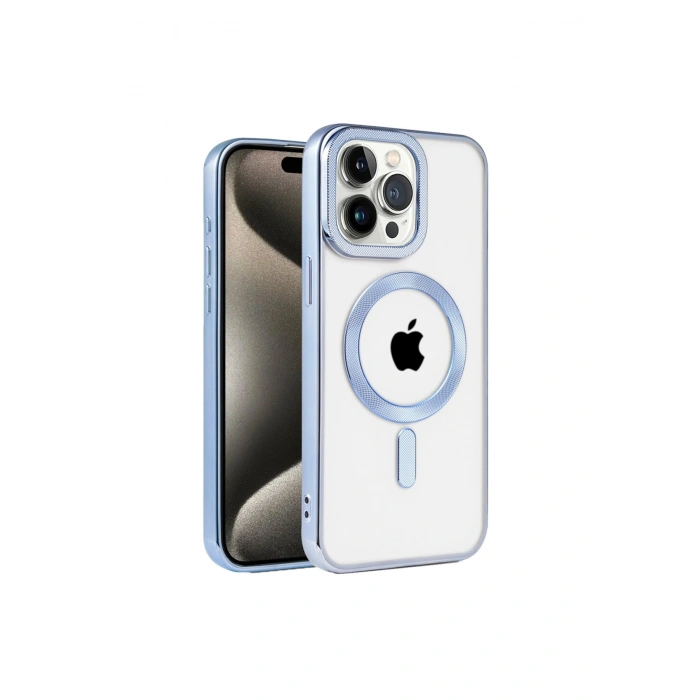 İphone 14 Pro Kılıf Kronos Magsafe Kapak - Sierra Blue