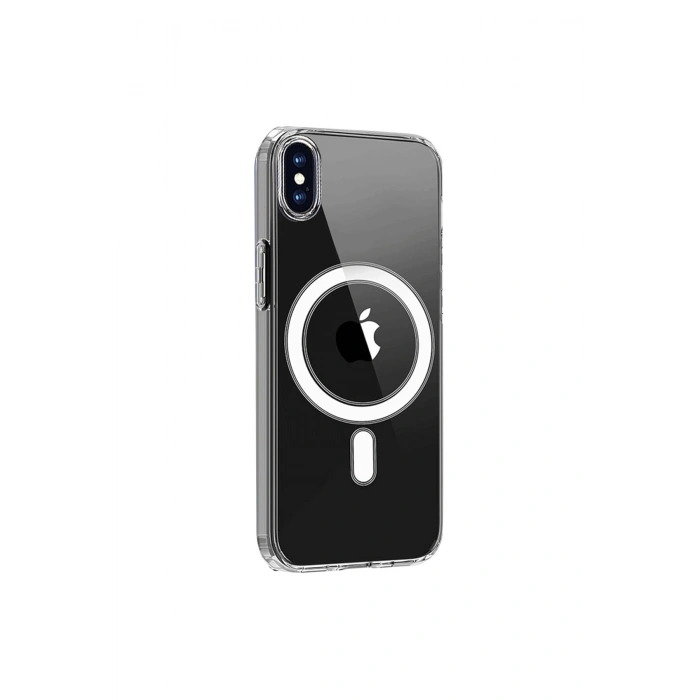 İphone X Kılıf Magneticsafe Şeffaf Silikon - Şeffaf