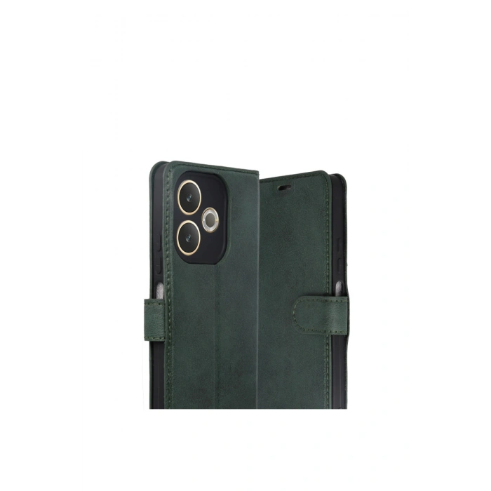 Oppo A5 Pro 4g Trend S Plus Kapaklı Kılıf - Yeşil