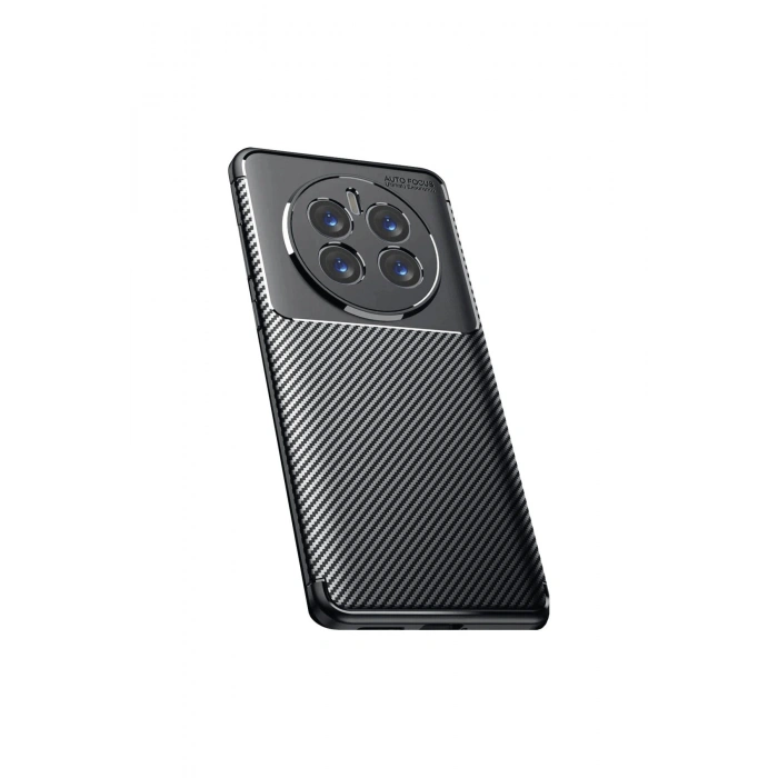 Realme 12 Pro Plus Kılıf Auto Focus Karbon Kapak - Siyah