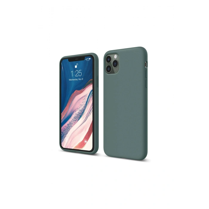 İphone 11 Pro Kılıf First Silikon - Koyu Yeşil