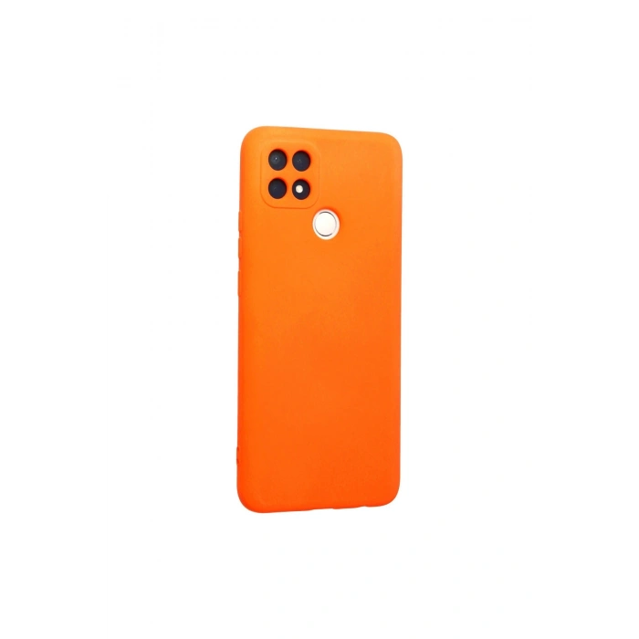 Oppo A15 Kılıf Nano İçi Kadife Silikon - Turuncu