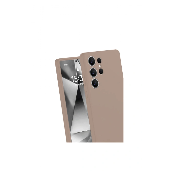 Samsung Galaxy S25 Ultra Kılıf Nano İçi Kadife Silikon - Pudra