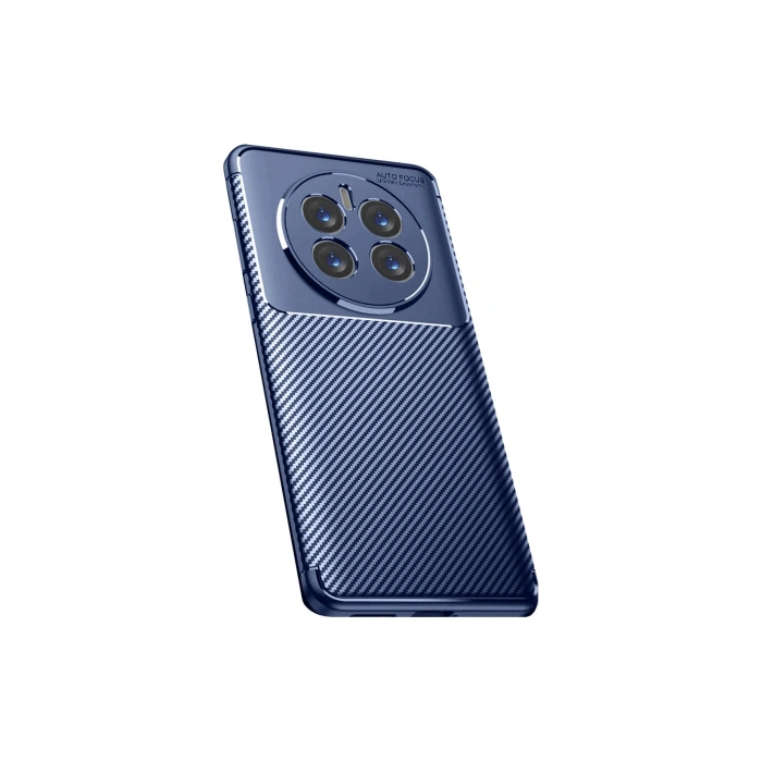 Realme 12 Pro Plus Kılıf Auto Focus Karbon Kapak - Lacivert