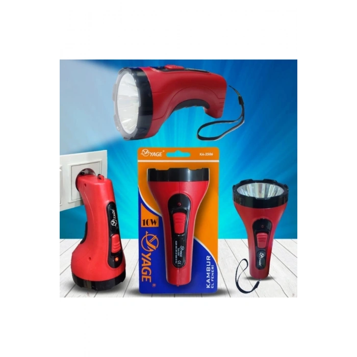 Yage Ka-2506 10w 2 Mod Aydınlatmalı Projektör Şarjlı Kambur Fener