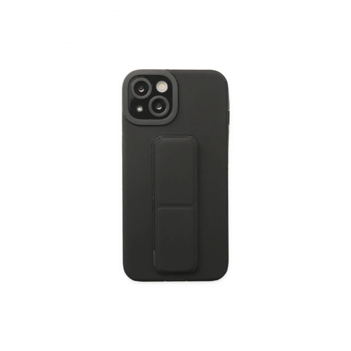 İphone 14 Plus Kılıf Mega Standlı Silikon - Siyah