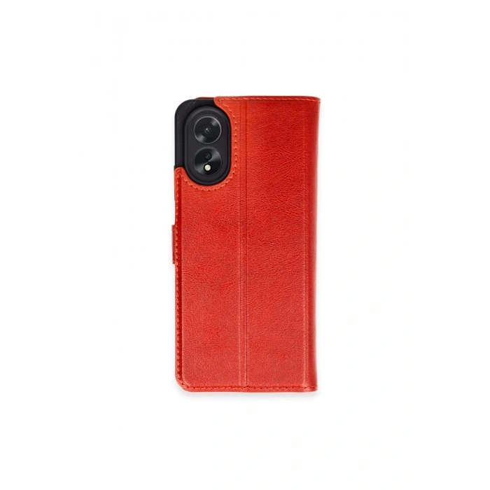 Oppo A38 Kılıf Trend S Plus Kapaklı Kılıf - Kırmızı